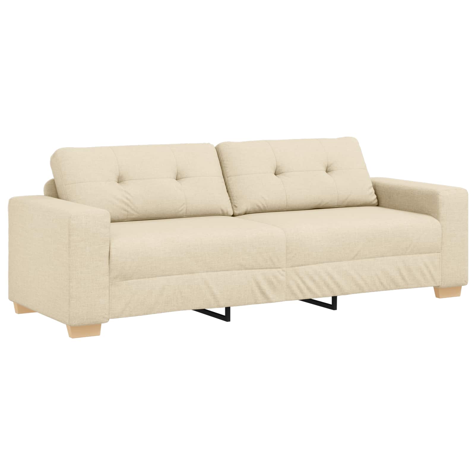 3-Sitzer Sofa Creme Stoff 180 cm