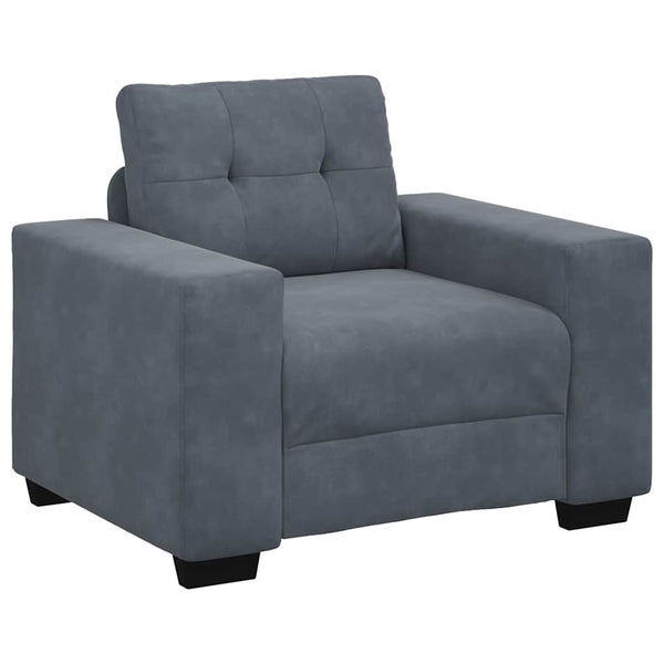 vidaXL Fauteuil gris foncé 100x78x80 cm Velours