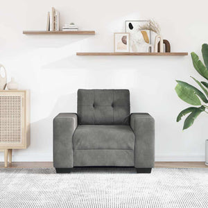 vidaXL Fauteuil gris foncé 100x78x80 cm Velours