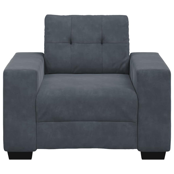 vidaXL Fauteuil gris foncé 100x78x80 cm Velours