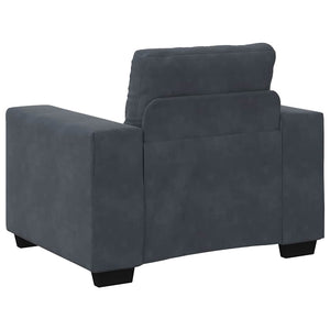 vidaXL Fauteuil gris foncé 100x78x80 cm Velours
