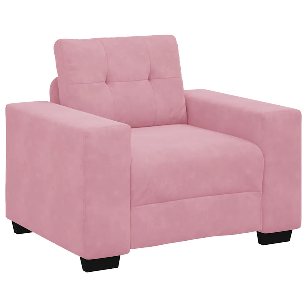 Rosa Samt Sessel 100 cm