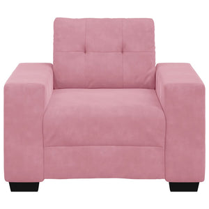 Rosa Samt Sessel 100 cm