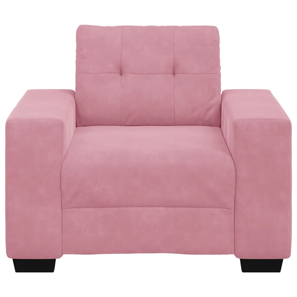 Rosa Samt Sessel 100 cm