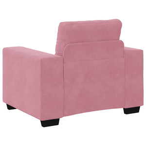 Rosa Samt Sessel 100 cm