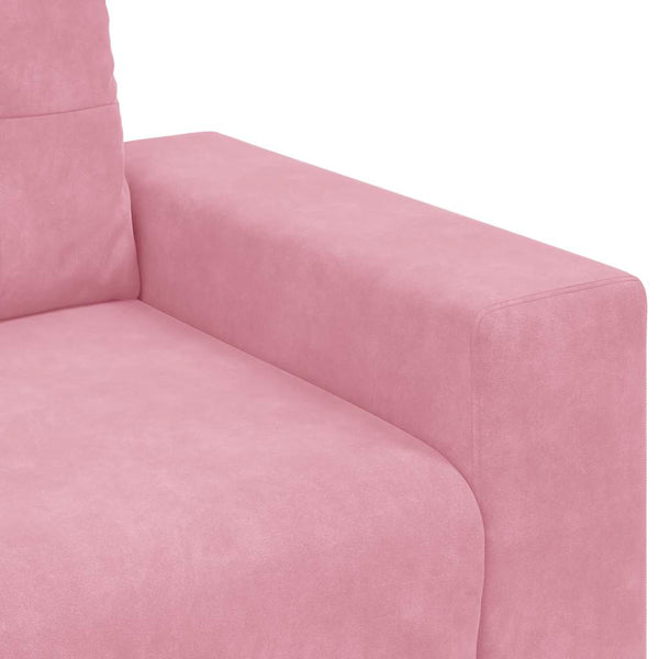 Rosa Samt Sessel 100 cm