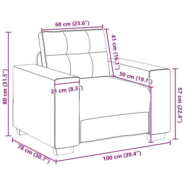 Rosa Samt Sessel 100 cm