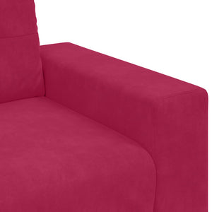 Weinroter Samt Sessel 100x78x80 cm