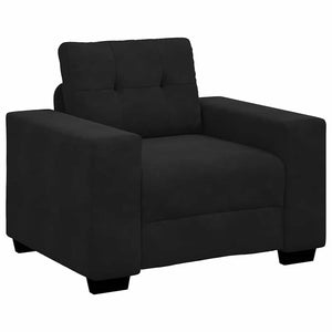 Schwarzer Samt Sessel 100 cm