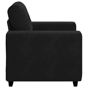 Schwarzer Samt Sessel 100 cm