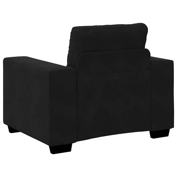 Schwarzer Samt Sessel 100 cm