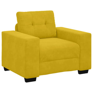 Gelber Samt Sessel 100 cm