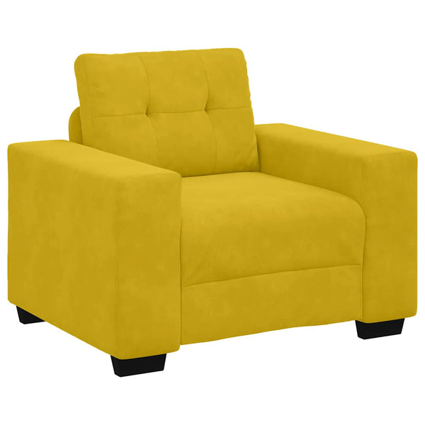 Gelber Samt Sessel 100 cm