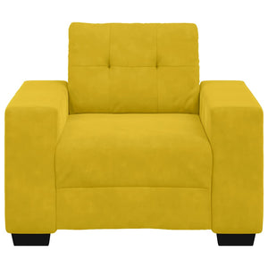 Gelber Samt Sessel 100 cm