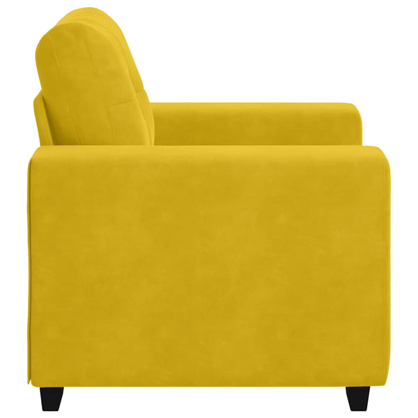 Gelber Samt Sessel 100 cm