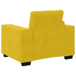 Gelber Samt Sessel 100 cm