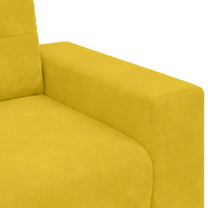 Gelber Samt Sessel 100 cm