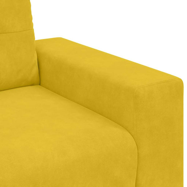 Gelber Samt Sessel 100 cm