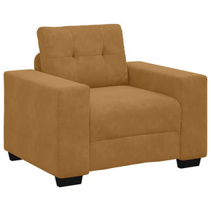 Brauner Samt Sessel 100 cm