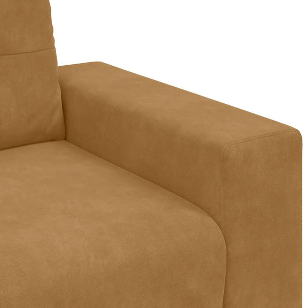 Brauner Samt Sessel 100 cm