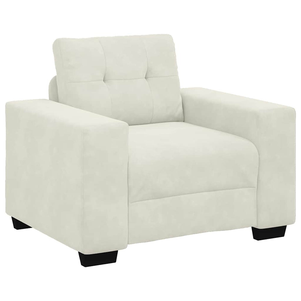 Sessel Creme Samt 100x78x80 cm