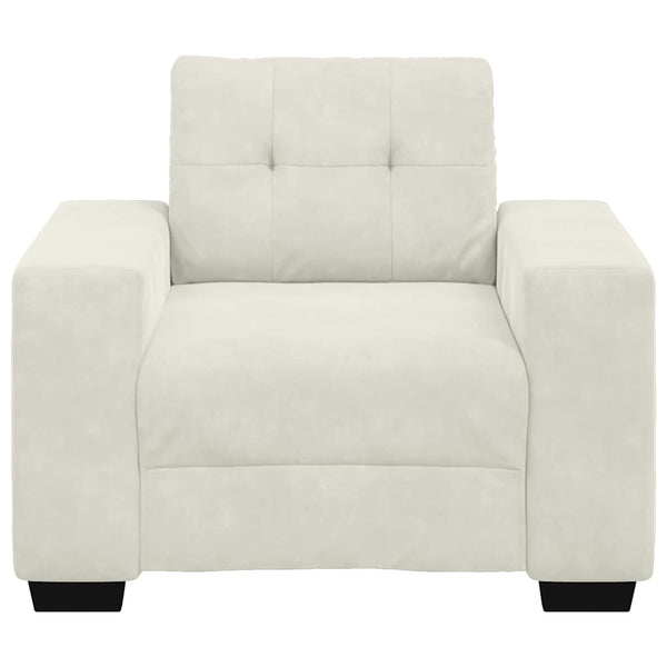 vidaXL Fauteuil Crème 100x78x80 cm Velours