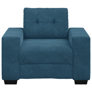 Blauer Samt Sessel 100 cm
