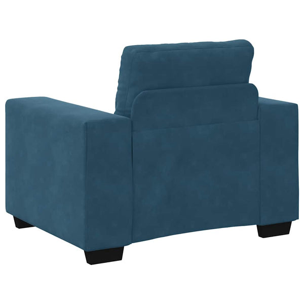 Blauer Samt Sessel 100 cm