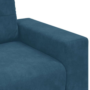 Blauer Samt Sessel 100 cm