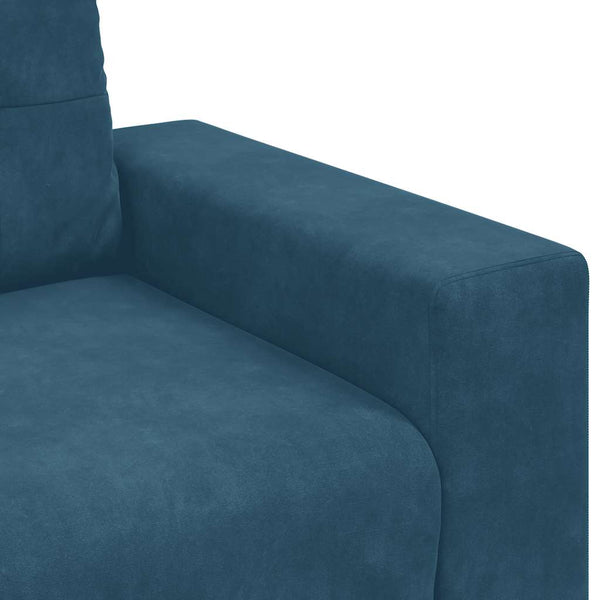 Blauer Samt Sessel 100 cm