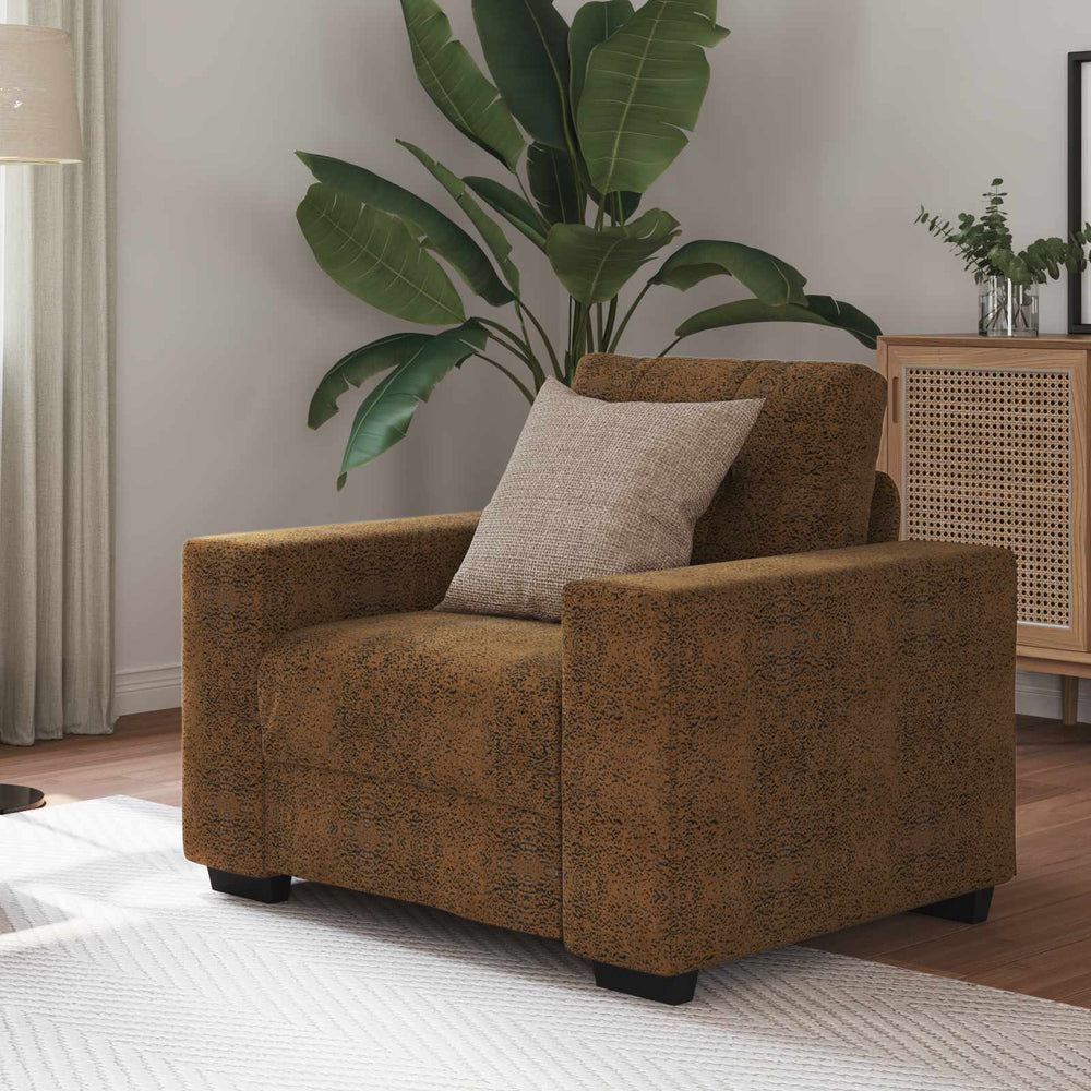 Sofa Sessel Braun Kunstleder 60 cm