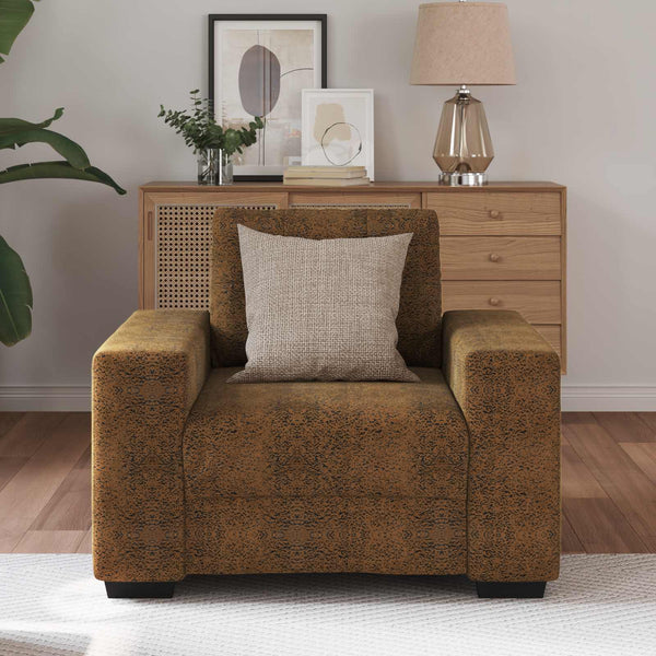 Sofa Sessel Braun Kunstleder 60 cm