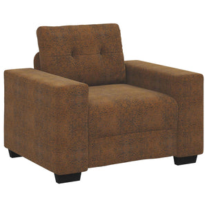 Sofa Sessel Braun Kunstleder 60 cm