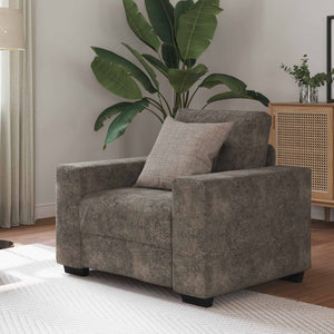 Dunkelgrauer Kunstleder Sofa Sessel 60 cm