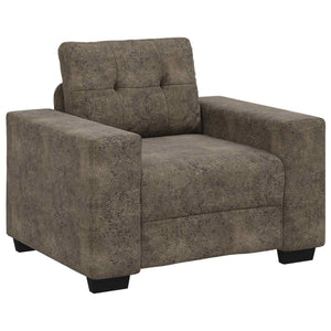 Dunkelgrauer Kunstleder Sofa Sessel 60 cm