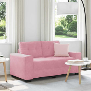 Rosa Samt Zweisitzer Sofa