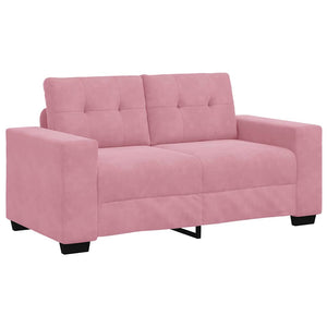 Rosa Samt Zweisitzer Sofa
