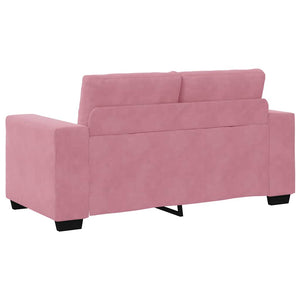 Rosa Samt Zweisitzer Sofa