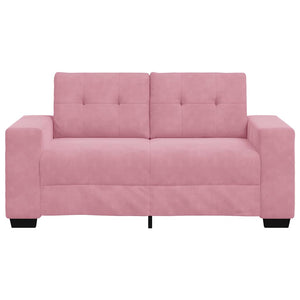 Rosa Samt Zweisitzer Sofa