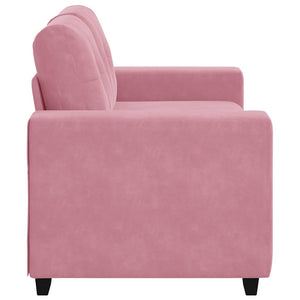 Rosa Samt Zweisitzer Sofa