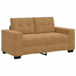 Zweisitzer Sofa Braun Samt