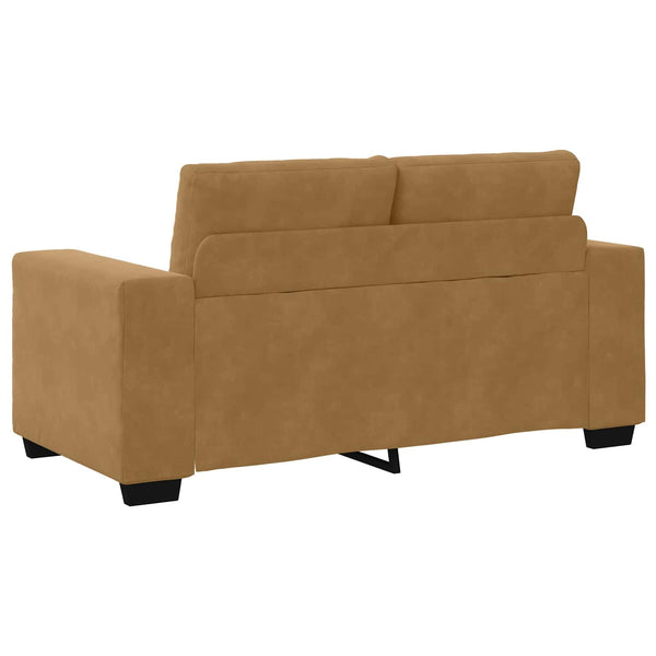 Zweisitzer Sofa Braun Samt