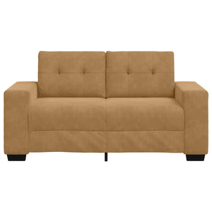 Zweisitzer Sofa Braun Samt
