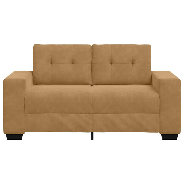 Zweisitzer Sofa Braun Samt