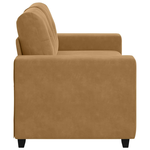 Zweisitzer Sofa Braun Samt
