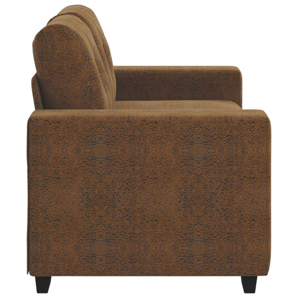 vidaXL Canapé deux places Marron 120 cm Similicuir