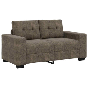 Dunkelgraues Kunstleder Zweisitzer Sofa, 120 cm