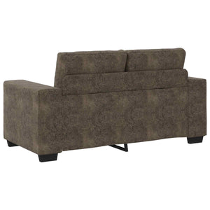 Dunkelgraues Kunstleder Zweisitzer Sofa, 120 cm