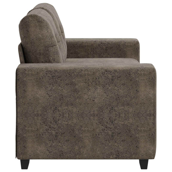 Dunkelgraues Kunstleder Zweisitzer Sofa, 120 cm