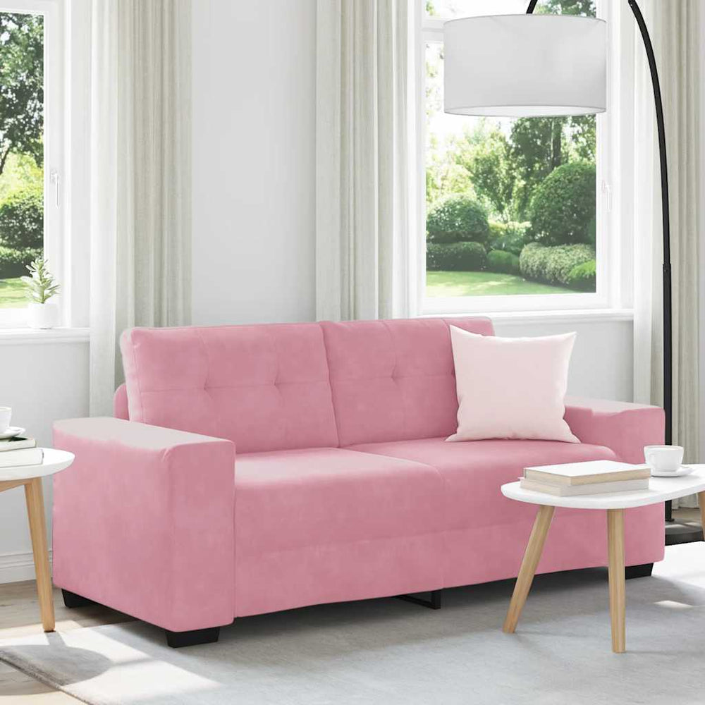 vidaXL Canapé deux places Rose 180x77x82 cm Velours